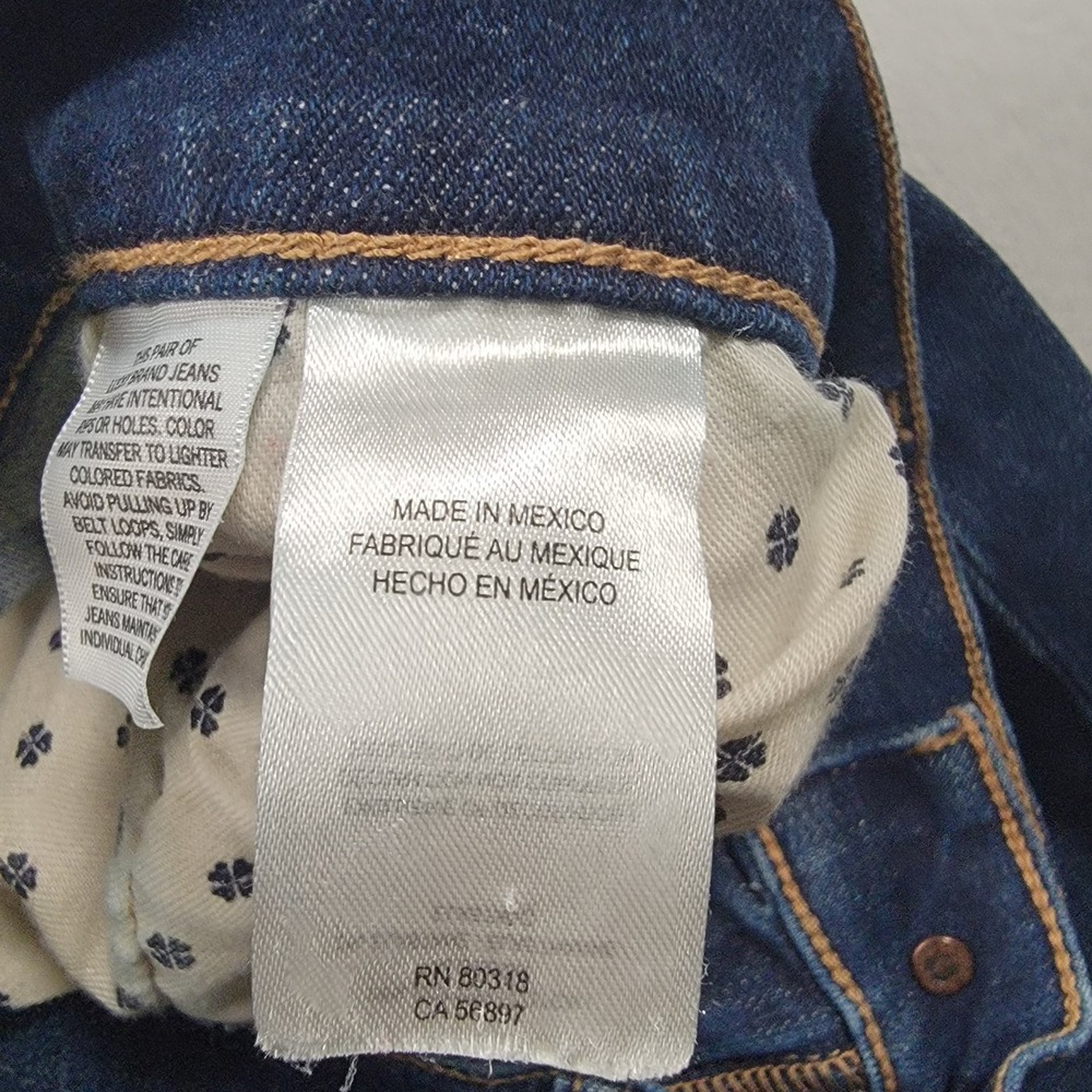 Lucky Brand 121 Heritage Slim Jeans Mens 40x30 Blue Dark Wash Stretch Denim - Picture 7 of 16